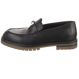 HERMES Black Calfskin Loafers.